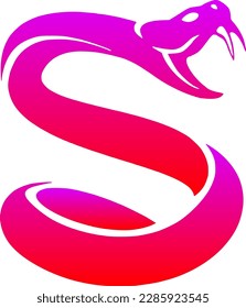 snake.gradient,logo,print.Design elements isolated on white background, for your design project.