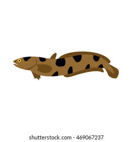 Snakehead icon in flat style isolated on white background. Sea creatures symbol