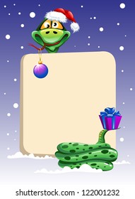 snakes Christmas card