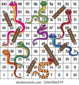 A snakes and ladders board game boardgame cartoon