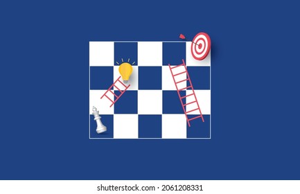 Snakes and ladders board game, Challenges in business, Success business, Concept inspiration business