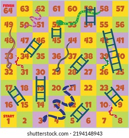 Snakes And Ladders Printable Board Game, Math Educational For Kids, Fun Family Activity At Home, Preschool Learning