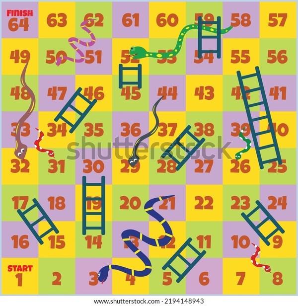Snakes and\
Ladders Printable Board Game, Math Educational for Kids, Fun Family\
Activity at Home, Preschool\
learning