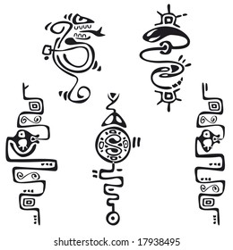 snake's pattern and decoration illustrated in black on white