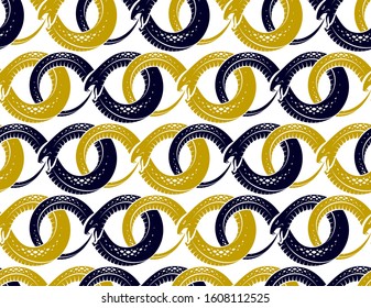 Snakes seamless background, vector dangerous venom serpents pattern, vintage style drawing tiling endless wallpaper.