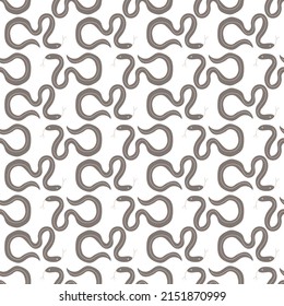 Snakes seamless pattern. Snakes elongated, legless, carnivorous reptiles. Wild West theme. Hand drawn colored trendy Vector illustration. Wildlife concept.