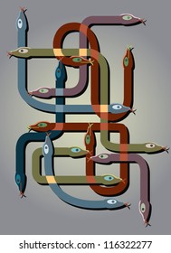 snakes thinking background 