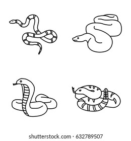 Snakes vector icons