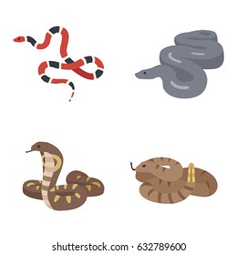 Snakes vector icons