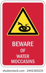 Snakes warning sign and labels