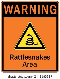 Snakes warning sign and labels