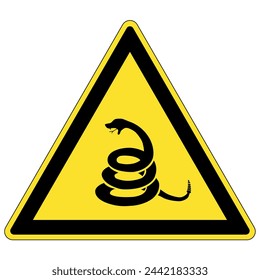 Snakes warning sign and labels