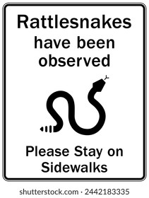 Snakes warning sign and labels