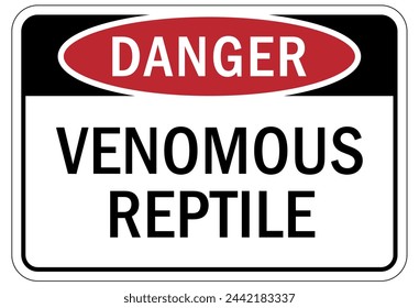 Snakes warning sign and labels