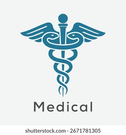 Snakes wings stick icon simple illustration of snakes wings stick vector icon for web design.