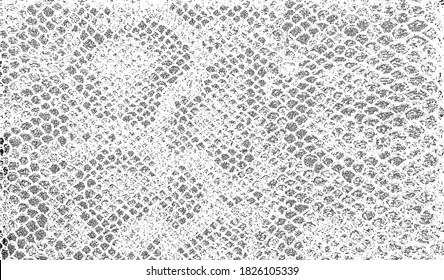 Snakeskin pattern imitation. Lines and spots structural texture. Cool and artsy faux leather background. Abstract vector illustration. Black isolated on white. EPS10 