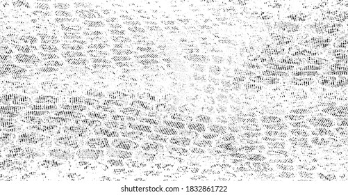 Snakeskin pattern imitation. Lines and spots structural texture. Cool and artsy faux leather background. Abstract vector illustration. Black isolated on white. EPS10 