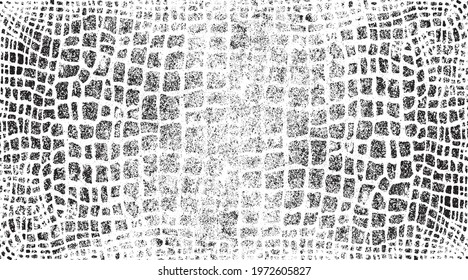 Snakeskin pattern imitation. Lines and spots structural texture. Cool and artsy faux leather background. Abstract vector illustration. Black isolated on white. EPS10 