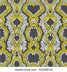 Snakeskin seamless pattern texture yellow gray snake skin