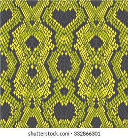 Snakeskin Seamless Pattern Texture Yellow Gray Stock Vector (Royalty ...