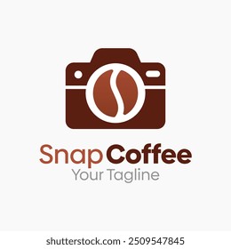 Modelo de design de logotipo de café Snap. Bom para negócios, agência, comunidade e organização