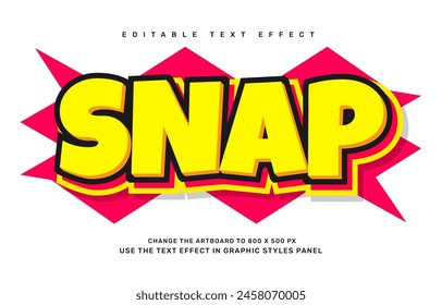 Snap editable text effect template