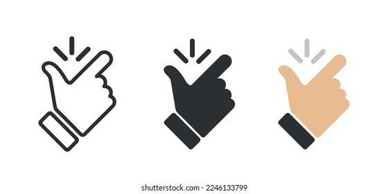 Snap finger icon illustration