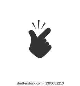 Snap Finger Icon In Simple Design. Vector Illustration