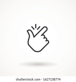 Snap finger like easy icon logo  concept female male make flicking fingers   popular gesturing  Abstract trend simple okey logotype graphic design isolated white