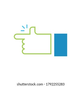 snap finger vector icon logo design