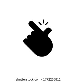 snap finger vector icon logo design