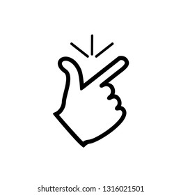 Snap Of The Fingers Icon, Finger Snap Vector