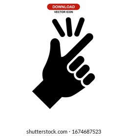 snap fingers icon or logo isolated sign symbol vector illustration - high quality black style vector icons
