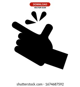 snap fingers icon or logo isolated sign symbol vector illustration - high quality black style vector icons
