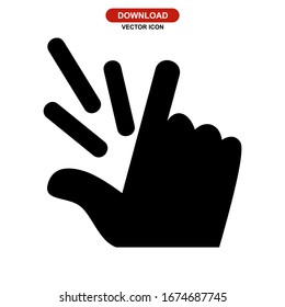 snap fingers icon or logo isolated sign symbol vector illustration - high quality black style vector icons
