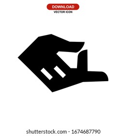 Snap-Fingernsymbol oder Logo einzeln auf Zeichen Vektorillustration Illustration - hochwertige Vektorsymbole mit schwarzem Hintergrund
