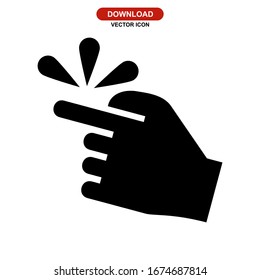snap fingers icon or logo isolated sign symbol vector illustration - high quality black style vector icons
