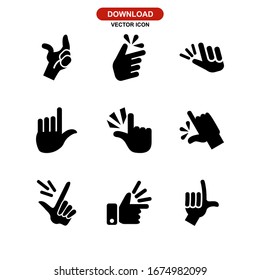 snap fingers icon or logo isolated sign symbol vector illustration - Collection of high quality black style vector icons
