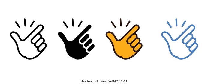 Snap von Fingern Symbol Vektor. einfache Aktionen und zufriedenstellende Ergebnisse Symbol. Vektorgrafik.