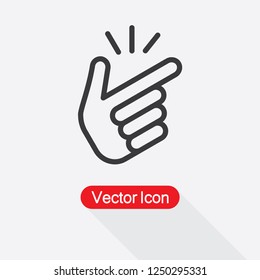 Snap Of The Fingers Icon Vector Illustration Eps10