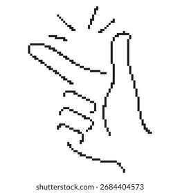 Fingerabdruck-Pixelsymbol, 8-Bit. Isolierte Vektorgrafik.