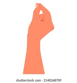 Schnappschuss von Fingern, Vektorgrafik-Illustration einzeln auf weißem Hintergrund.