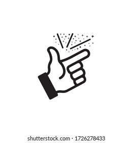 Snap Fingger Gestures of Human Hand Icon In Trendy  Design Vector Eps 10