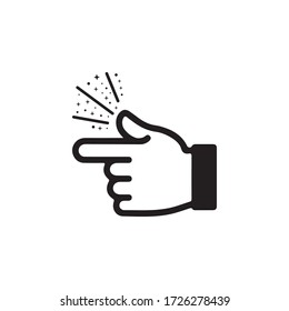 Snap Fingger Gestures of Human Hand Icon In Trendy  Design Vector Eps 10