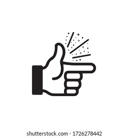 Snap Fingger Gestures of Human Hand Icon In Trendy  Design Vector Eps 10