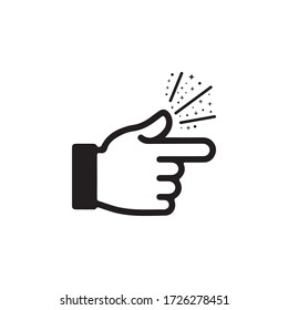 Gestos del dedo de ajuste del icono de la mano humana en el vector de diseño de moda Eps 10