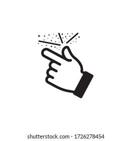 Gestos del dedo de ajuste del icono de la mano humana en el vector de diseño de moda Eps 10