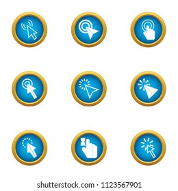 Snap icons set. Flat set of 9 snap vector icons for web isolated on white background