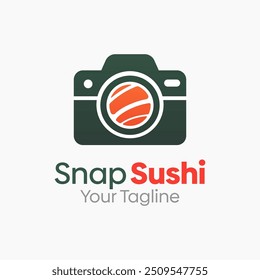 Modelo de design de logotipo Snap Sushi. Bom para negócios, agência, comunidade e organização