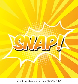 Snap template colorful speech bubbles and explosions in pop art style. Elements of design comic books.Vector illustration